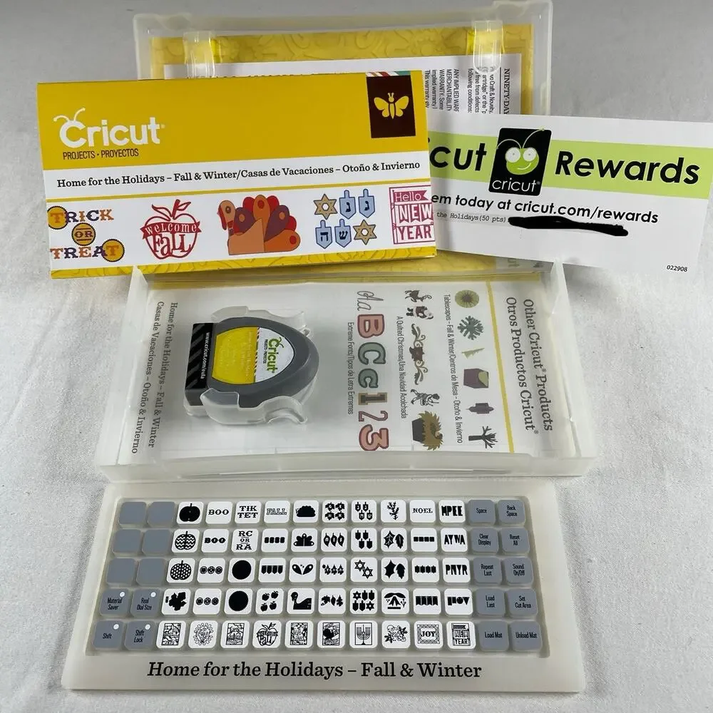 Cricut Cartridge Lot of 2 Over the Hill Gothic Birthday & Holidays LIKELY LINKED